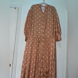 Polka Dot boho Button Front Dress